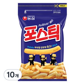 농심 포스틱 과자, 280g, 10개