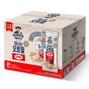 퀘이커 마시는 오트밀 단백질 낱봉팩 20p, 1kg, 1개