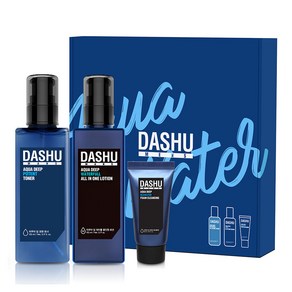 다슈 맨즈 아쿠아 스킨케어 기초 포텐 토너 153ml + 올인원 로션 153ml + 폼클렌징 30ml, 1세트