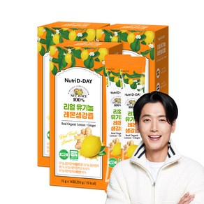 뉴트리디데이 리얼 NFC 유기농 레몬생강즙 100% 14포, 210g, 3개