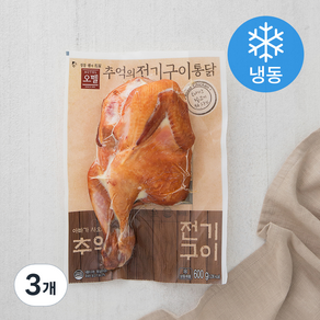 오뗄 추억의전기구이통닭 (냉동), 600g, 3개