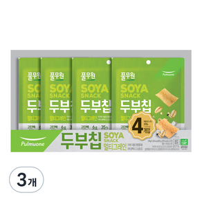 풀무원 두부칩 멀티그레인 4p, 200g, 3개