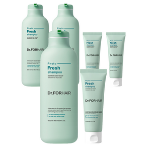 닥터포헤어 피토프레시 딥클렌징 지성샴푸 500ml + 샴푸 70ml, 3개