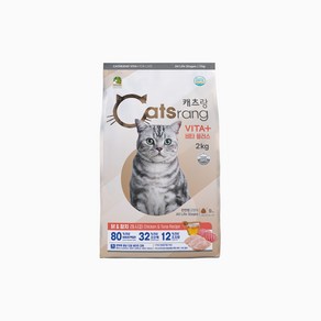 캐츠랑 전연령 고양이 비타플러스 건식사료, 2kg, 1개, 닭+참치