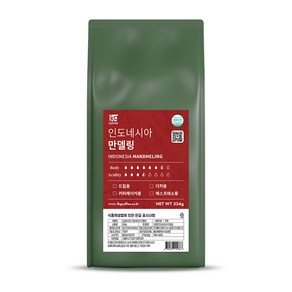 1킬로커피 싱글오리진 인도네시아 만델링, 334g, 1개, 홀빈(분쇄안함)