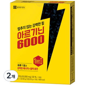 종근당건강 아르기닌6000 15p, 2개, 300g