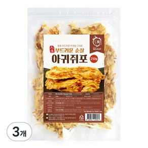 해야미 구운 순살 아귀쥐포채, 250g, 3개