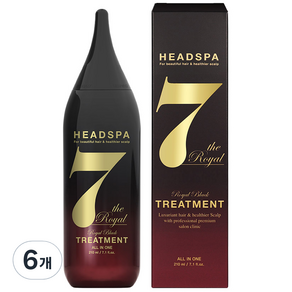 헤드스파7 로얄블랙 헤어트리트먼트, 210ml, 6개