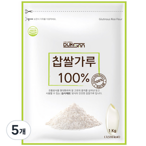 덕산식품 찹쌀가루, 1kg, 5개