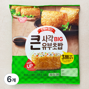 동원 큰사각 유부초밥, 378g, 6개