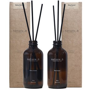 보에담 네이처비 디퓨저 방향제 실내용 레이니가든 200ml+ 파인포레스트 200ml 세트, 레이니가든, 파인포레스트, 1세트, 200ml