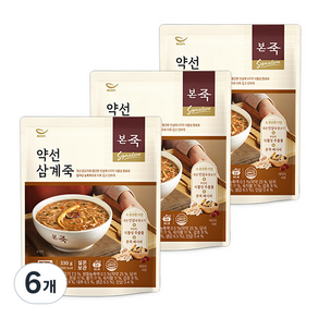 본죽 약선삼계죽, 330g, 6개