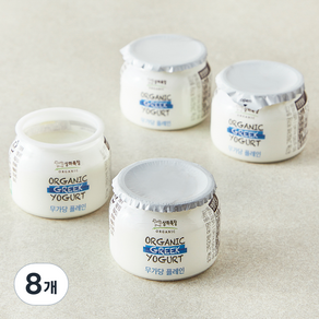 상하목장 유기농 그릭요거트 무가당 플레인, 80g, 1개입, 8개