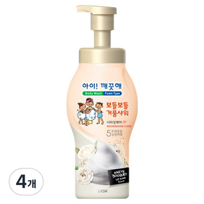 아이깨끗해 너리싱케어 보들보들 거품샤워 바디워시 화이트 부케향, 700g, 4개