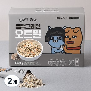 헤이오트 카카오프렌즈 블랙그레인 오트밀 20p, 640g, 2개