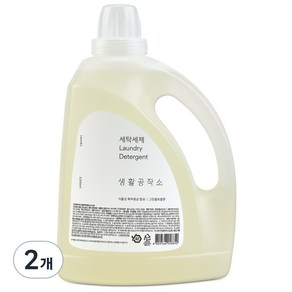 생활공작소 액상세제 그린플로럴향 본품, 3L, 2개