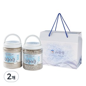 소금성 구운 소금 굵은 입자 1.2kg + 가는 입자 1.8kg 선물 세트, 3kg, 2세트