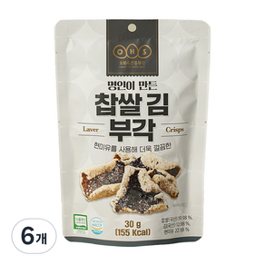 오희숙전통부각 찹쌀 김 부각, 6개, 30g