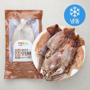 딜리조이 국내산 반건조 오징어 (냉동), 600g, 1개