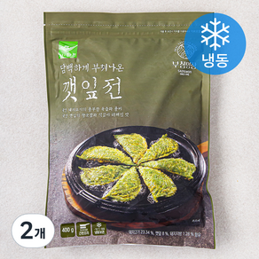 사옹원 부침명장 담백하게 부쳐나온 깻잎전 (냉동), 400g, 2개