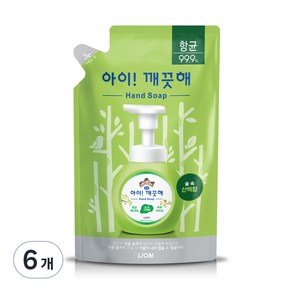 아이깨끗해 핸드솝 리필 숲 속 산책향, 6개, 450ml