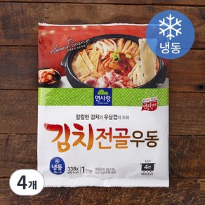 면사랑 김치전골 우동 1인분 (냉동), 338g, 4개