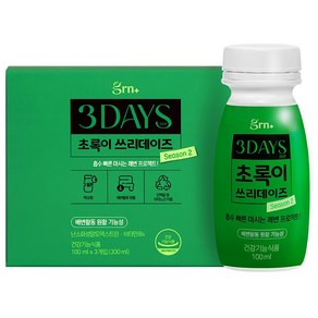 GRN 초록이 쓰리데이즈 시즌2 사과맛, 100ml, 3개