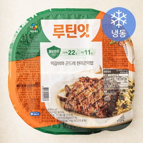 CJ제일제당 루틴잇 떡갈비와 곤드레 현미곤약밥 (냉동), 387g, 1개