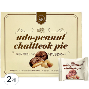 청우식품 우도땅콩 초코 찰떡파이, 258g, 2개