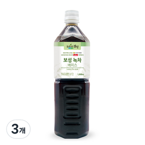 녹차수도보성 녹차 베이스, 1L, 3개