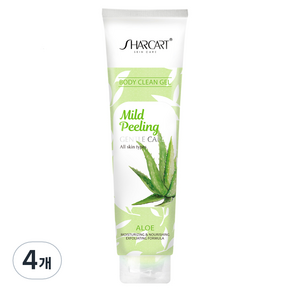 샤카트 페이스 바디 각질 제거 필링젤 알로에향, 310ml, 4개
