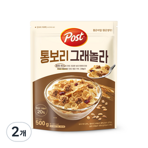 포스트 통보리 그래놀라, 500g, 2개