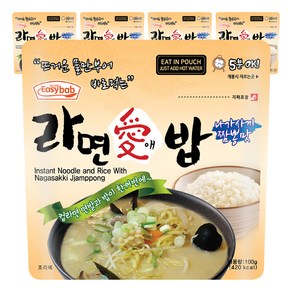 이지밥 라면애밥 나가사끼짬뽕맛, 5개, 100g