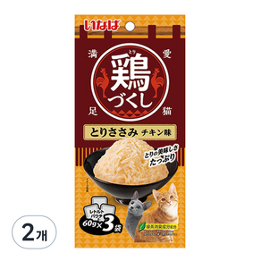 챠오츄르 고양이 치킨가득파우치 3p, 혼합맛(닭가슴살/치킨), 180g, 2개