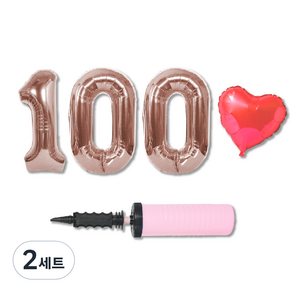 올댓파티 100일 기념일 풍선 패키지 + 핸드펌프 세트