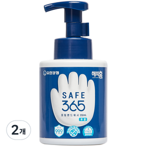 해피홈 SAFE 365 포밍핸드워시 무향, 350ml, 2개