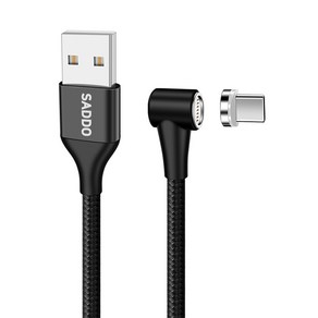 사또 3세대 USB C타입 커넥터 + ㄱ자형 마그네틱 고속충전 케이블 2m 세트