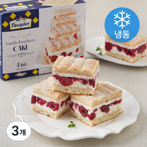 파스키에 바닐라 라즈베리 케이크 (냉동), 290g, 3개