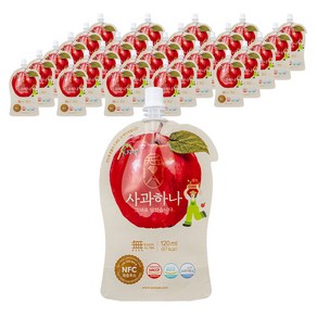 산지애 사과하나 원액주스, 120ml, 30개