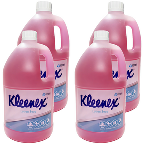 크리넥스 핑크 로션솝 핸드워시 은은한 플로랄향, 4L, 4개