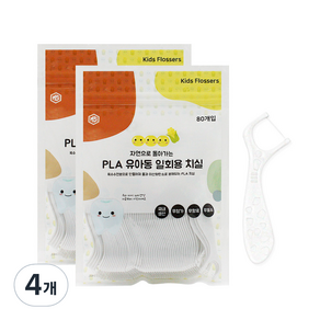 엠에스 PLA 유아용 치실, 7.3cm, 80개입, 4개