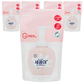 온더바디 세꼼마 항균 버블 핸드워시 리필 파우더향, 200ml, 5개