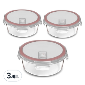 파이렉스 이지벤트 내열유리용기 3종 세트, 3세트, 원형 625ml x 2p + 원형 915ml