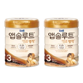 앱솔루트 명작 2FL 분유 3단계, 800g, 2개