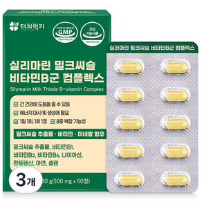 터치럭키 실리마린 밀크씨슬 비타민B군 컴플렉스 영양제 30g