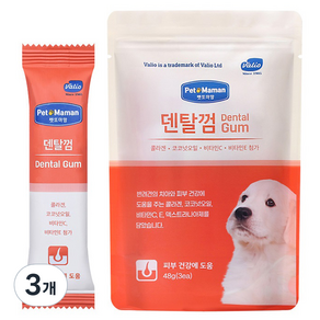 펫또마망 강아지 피부 케어 덴탈껌 3P, 혼합맛, 48g, 3개