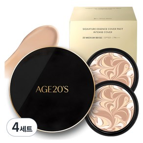 에이지투웨니스 시그니처 에센스 커버 팩트 인텐스 케이스 + 리필 14g x 2p 세트, 23호, 4개