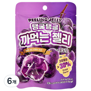 광동홍청 탱글탱글 까먹는 젤리 포도맛, 40g, 6개