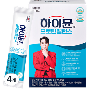 일동후디스 하이뮨 프로틴 밸런스 분말 스틱, 190g, 4개