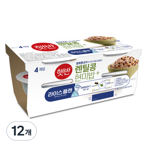 햇반 렌틸콩 현미밥, 190g, 12개